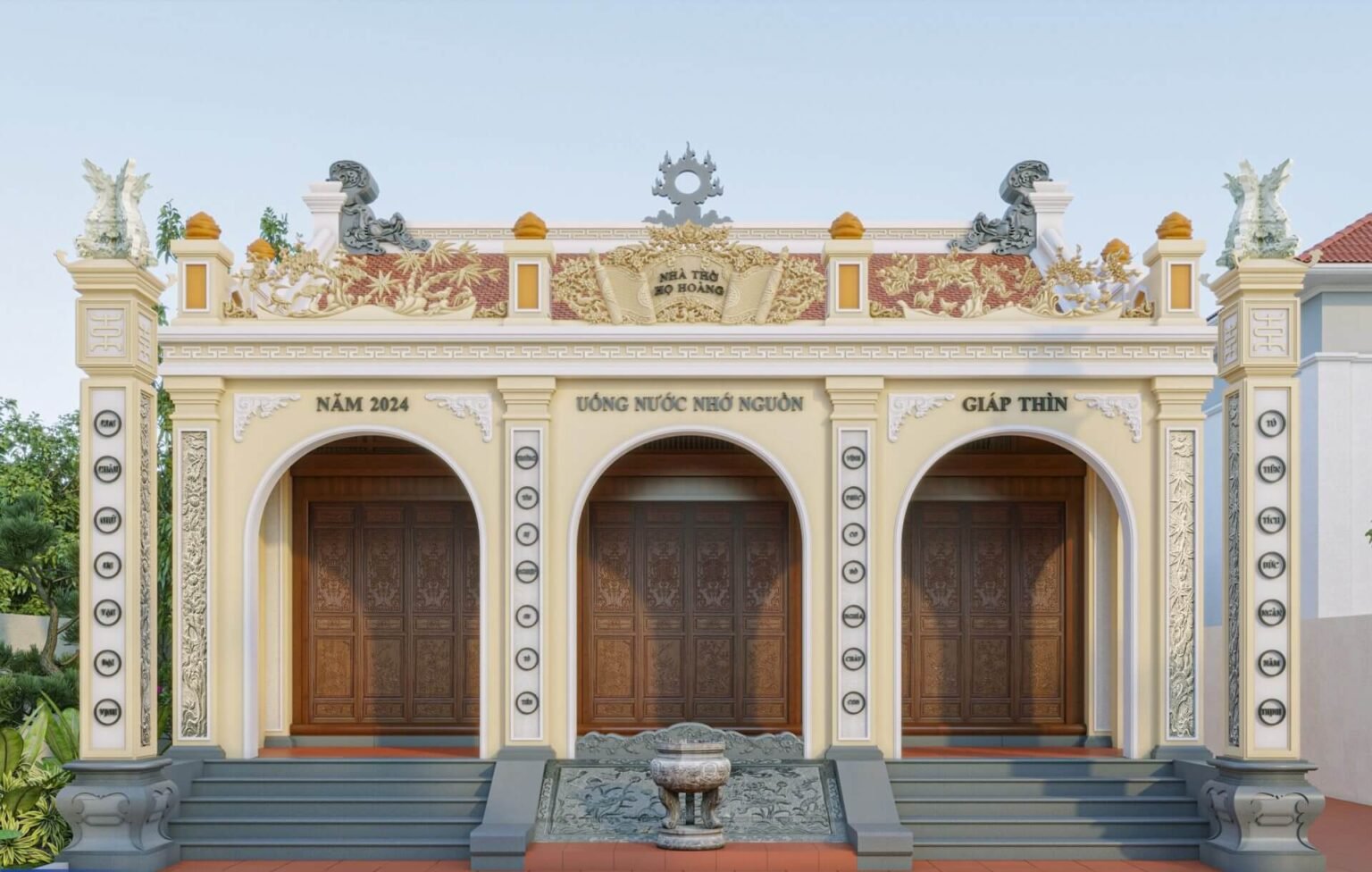 Thi Công Trọn Gói Mẫu Từ Đường Truyền Thống