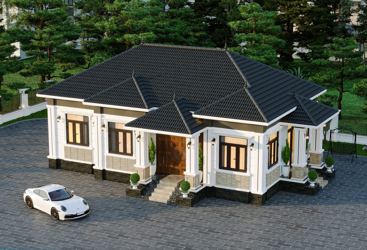 Thi Công Trọn Gói Nhà Cấp 4 Mái Nhật Hiện Đại