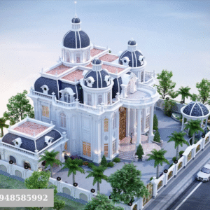 Phối cảnh 3D mẫu lâu đài đẹp lộng lẫy